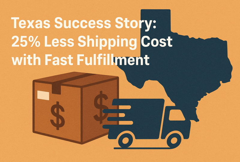 Texas Success Story: 25% Less Shipping Cost with Fast Fulfillment