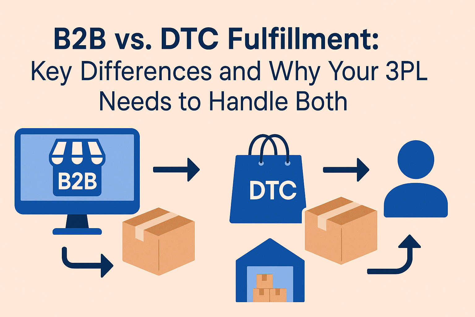 B2B fulfillment, DTC fulfillment, 3PL hizmetleri, e-ticaret lojistiği, tedarik zinciri, depo yönetimi, sipariş karşılama, stok yönetimi, omnichannel, lojistik stratejileri
